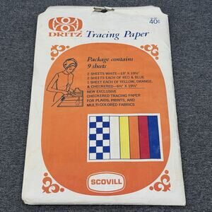 Vintage Scovill Dritz Tracing Paper Carbon Transfer Sheets Sewing Craft 20+ PCS